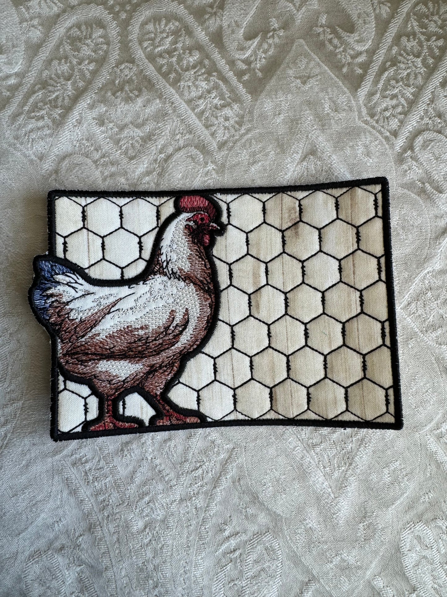 Farmhouse Chicken Mug Rug