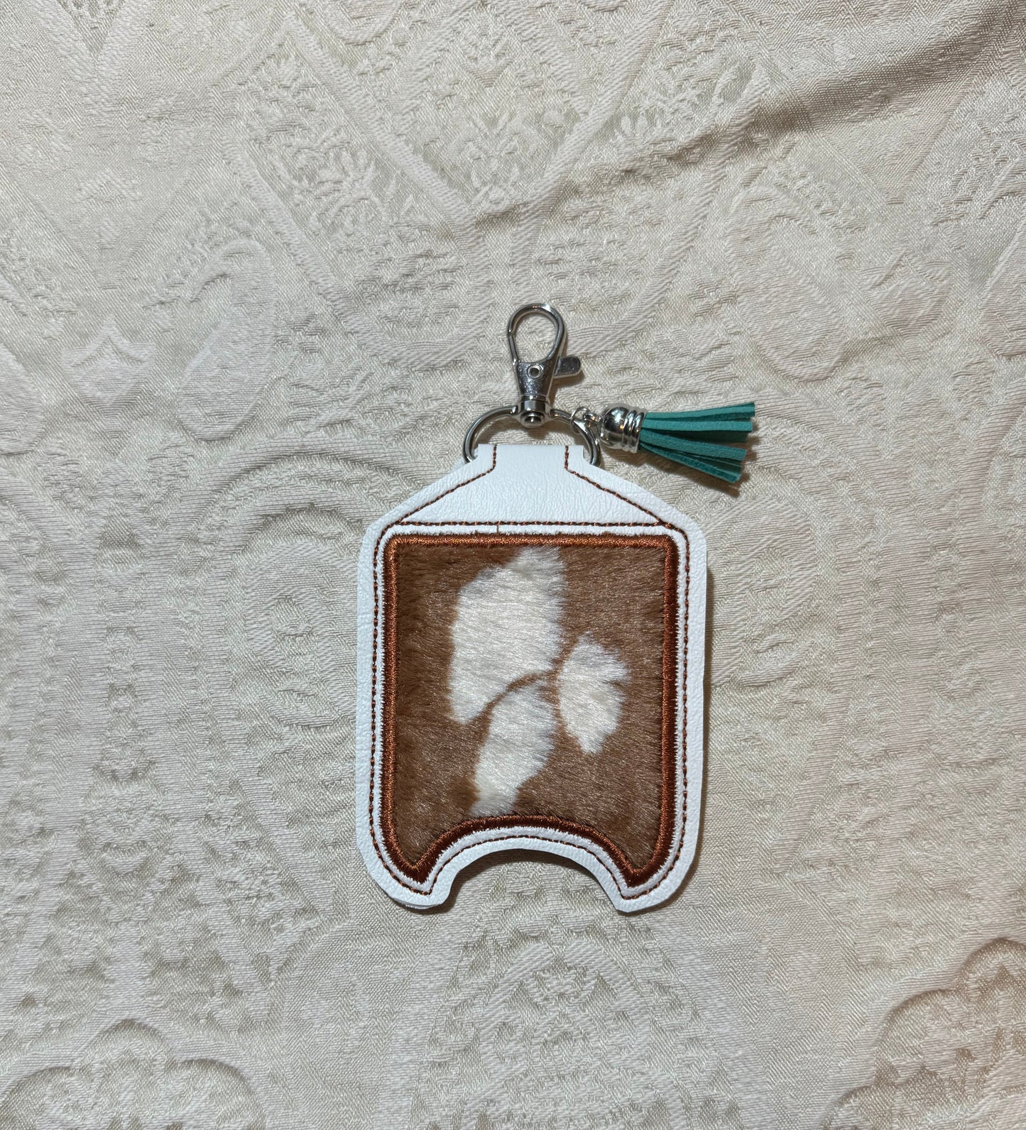 Peeps Hand Sanitizer Holder "Cow Hide"