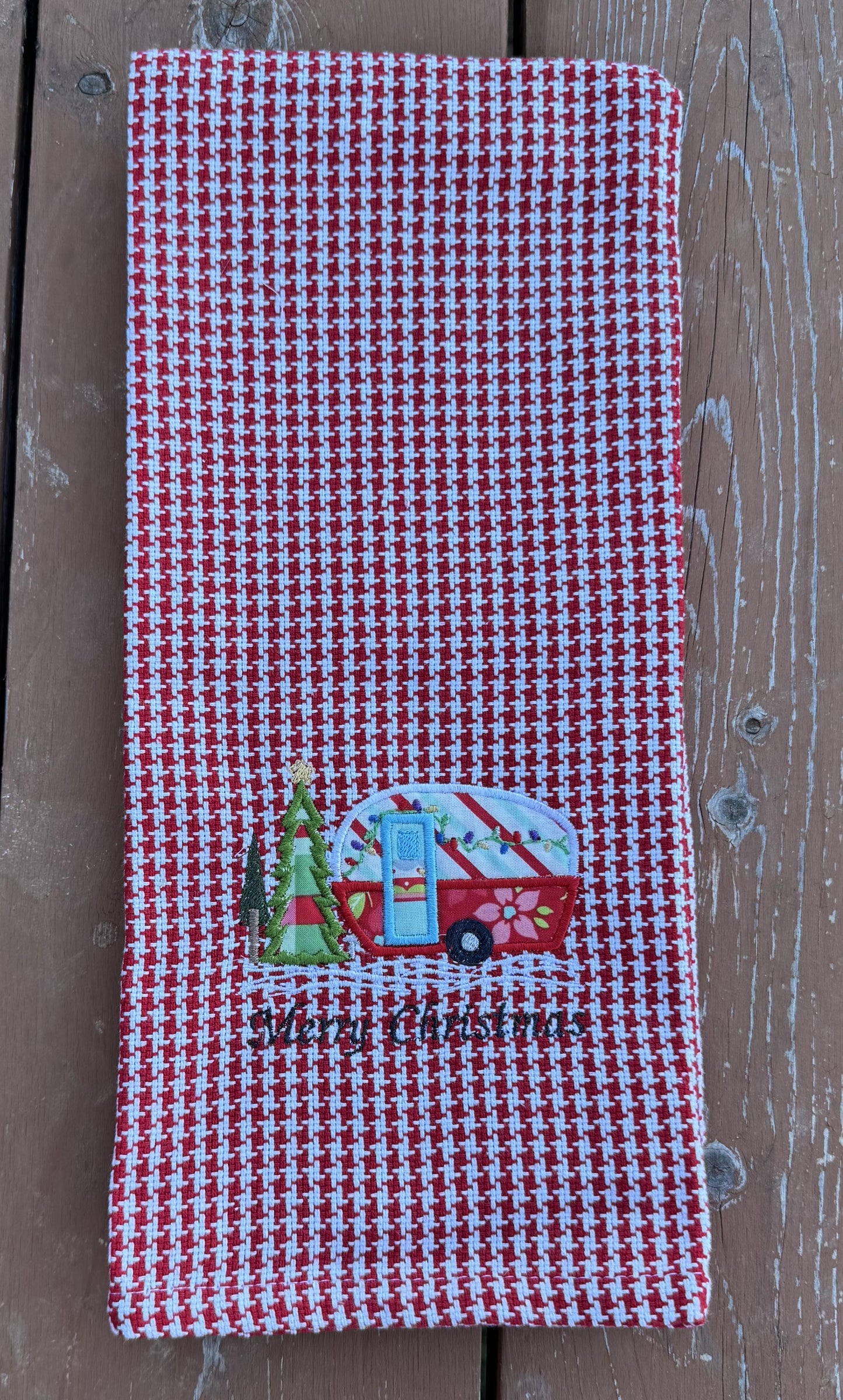 Merry Christmas Camper Kitchen Towel