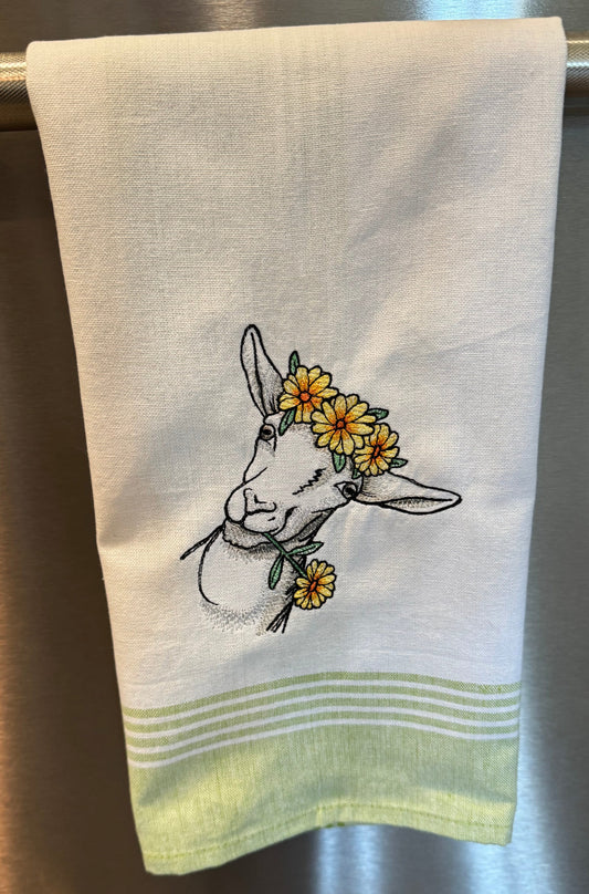 Daisy and Sunshine Goat Towel