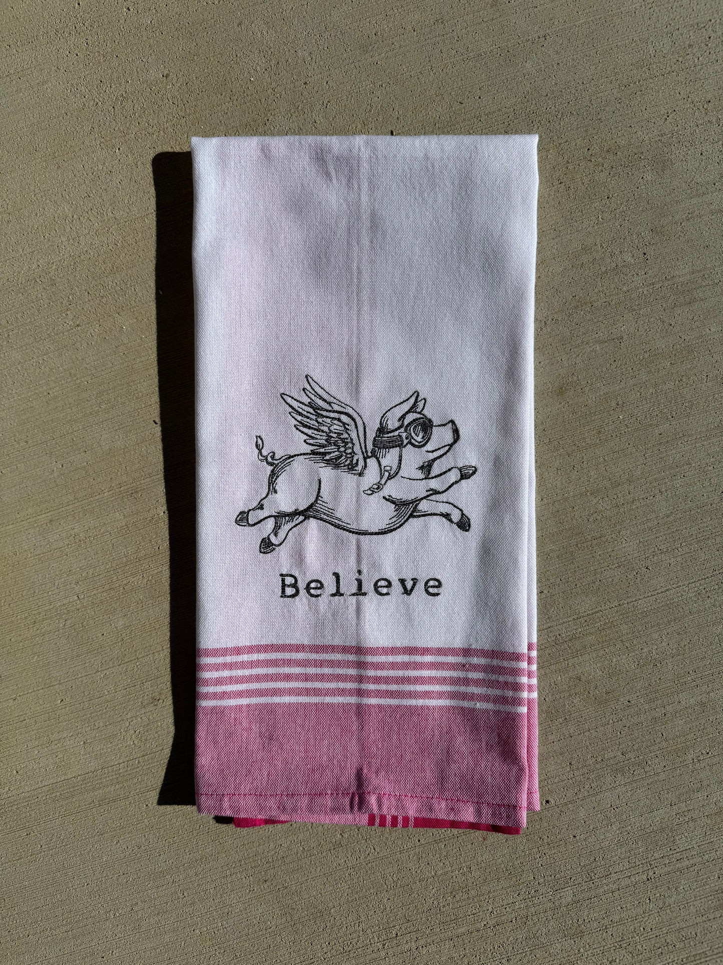 Believe Pig Kitchen Towel